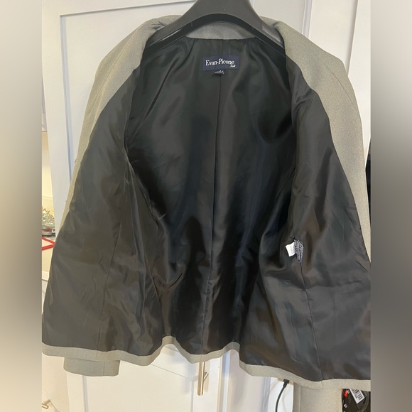 Evan Picone Button Tailored Minimalist 90s Y2K Business Casual Office 4 Gray - Picture 8 of 9